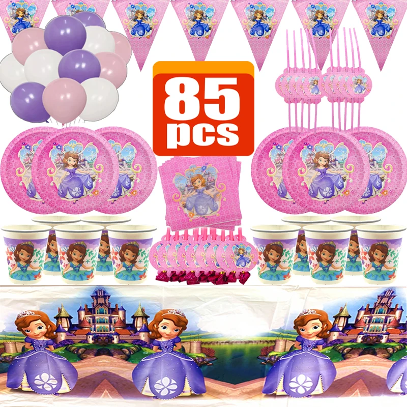 Disney Sofia Princess Theme Party Tableware Girl Kids Birthday Disposable Decor Plates Cups Napkins Balloon Baby Shower Supplies
Disney Sofia Princess Theme Party Tableware Girl Kids Birthday Disposable Decor Plates Cups Napkins Balloon Baby Shower Supplies