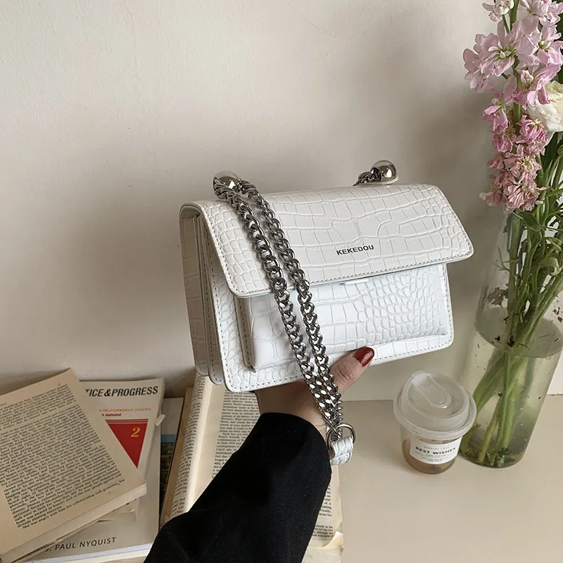 Fashion Crossbody Chain Bag Crocodile Pattern Texture Shoulder Bags Casual Portable Storage Satchel Solid Color Messenger Bag
Fashion Crossbody Chain Bag Crocodile Pattern Texture Shoulder Bags Casual Portable Storage Satchel Solid Color Messenger Bag