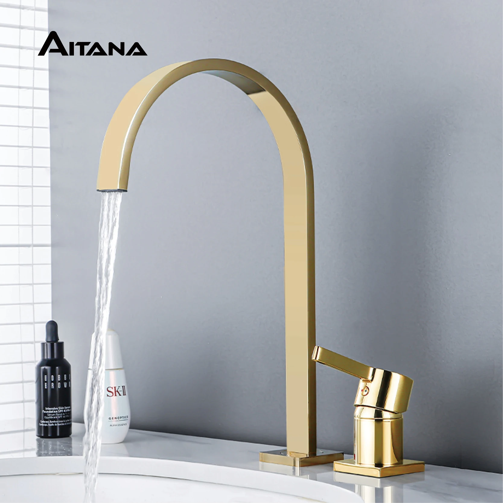 Bathroom full copper wire drawing gold double hole basin faucet split two-piece set of double control basin faucet
Bathroom full copper wire drawing gold double hole basin faucet split two-piece set of double control basin faucet