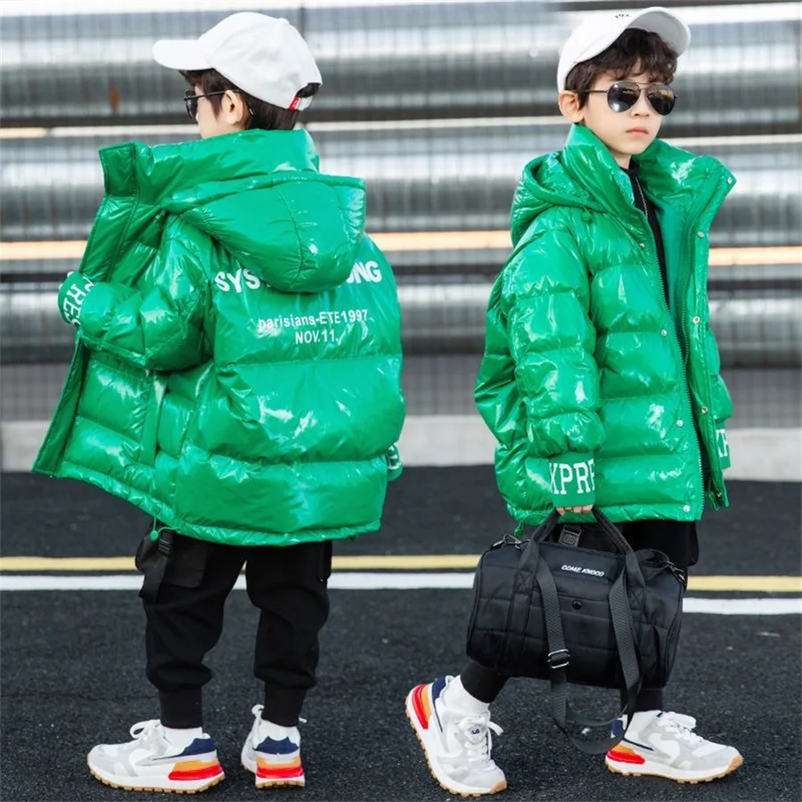 Glossy Fabric Antifouling Boys Hooded Down Jackets Kids Winter Thicken Warm Outerwear Girls Coat Children Casual Clothing
Glossy Fabric Antifouling Boys Hooded Down Jackets Kids Winter Thicken Warm Outerwear Girls Coat Children Casual Clothing