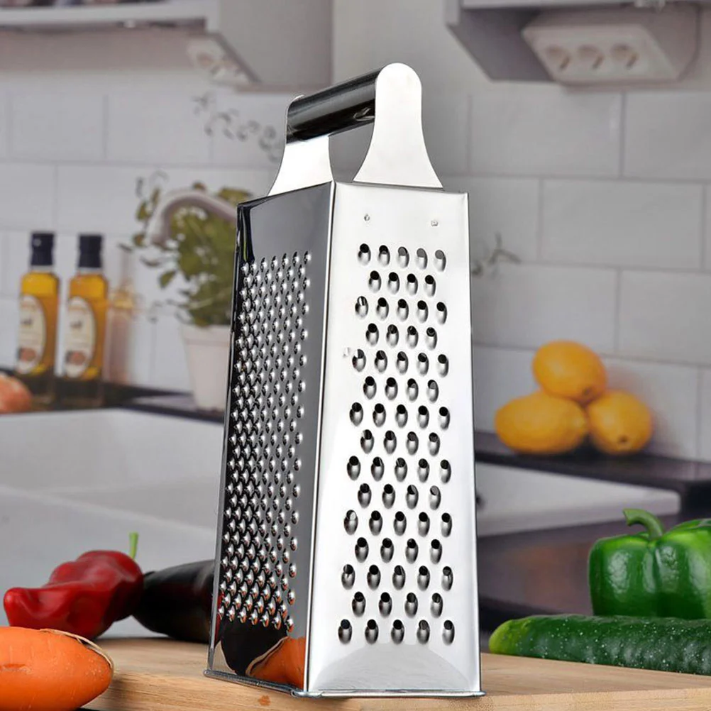 Kitchen Grater Box 4-Sided Zester Stainless Steel Vegetable Slicer Food Shredder Gadgets
Kitchen Grater Box 4-Sided Zester Stainless Steel Vegetable Slicer Food Shredder Gadgets