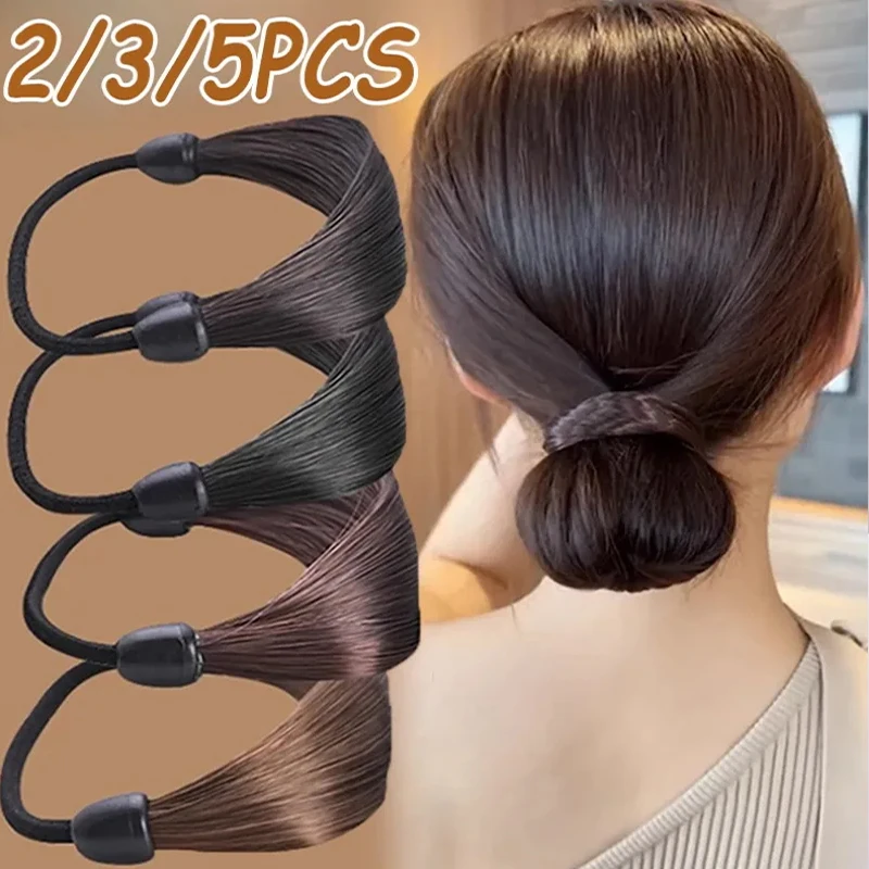 

1/5PCS Women Girl's Straight High Elastic Hair Band Fashion Ropes Scrunchie Ponytail Holder Hairband Hair Ties Hair Accessories