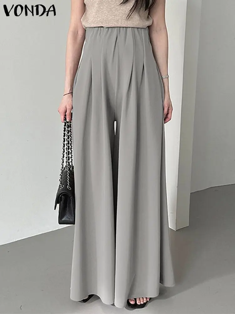 VONDA Women Wide Leg Pants 2023 Elegant Trousers Fashion High Waist Long Pants Casual Pleated Loose OL Streetwear Bottms
VONDA Women Wide Leg Pants 2023 Elegant Trousers Fashion High Waist Long Pants Casual Pleated Loose OL Streetwear Bottms