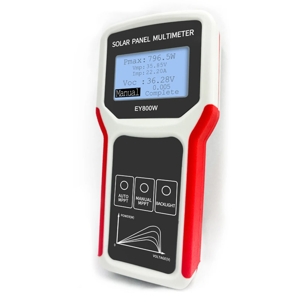 LCD Photovoltaic Panel Multimeter 12-60V Power Supplys Solar Panel Multimeter MPPT Tester EY800W 5-800W Multimeter
LCD Photovoltaic Panel Multimeter 12-60V Power Supplys Solar Panel Multimeter MPPT Tester EY800W 5-800W Multimeter