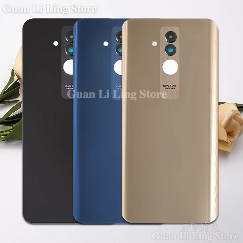 

New For Huawei Mate 20 Lite Battery Back Cover Mate 20 Lite Rear Door Glass Panel Chassis Housing Case Add Camera Lens Adhesive