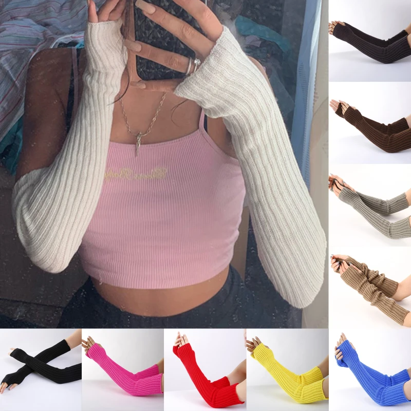 1 Pair Fashion Gloves Women Warm Long Gothic Knitting Glove Stretch Fingerlings Mittens Solid Classic Black Guard Arm 2023 New
1 Pair Fashion Gloves Women Warm Long Gothic Knitting Glove Stretch Fingerlings Mittens Solid Classic Black Guard Arm 2023 New
