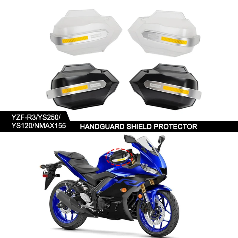 

For YAMAHA YZF-R3 YZFR3 YS250 YS120 NMAX155 YS 250 Motorcycle Hand Guard Handle Protector Shield Windproof Handlebar HandGuards