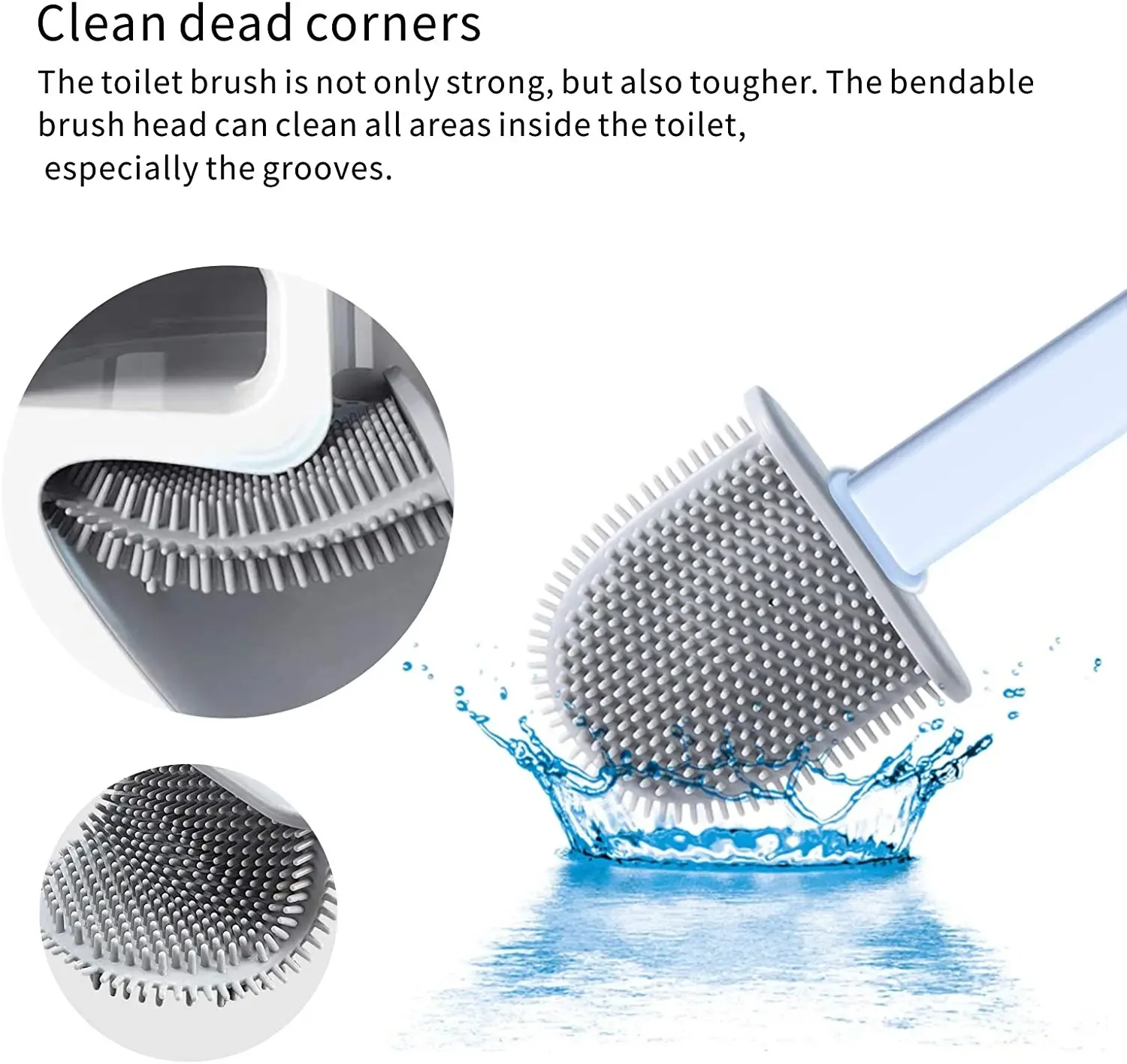 Wall-mounted Toilet Brush Silicone Flat Brush Head Toilet Bowl Cleaner Brush Holder Set Toilet Cleaning Bathroom
Wall-mounted Toilet Brush Silicone Flat Brush Head Toilet Bowl Cleaner Brush Holder Set Toilet Cleaning Bathroom