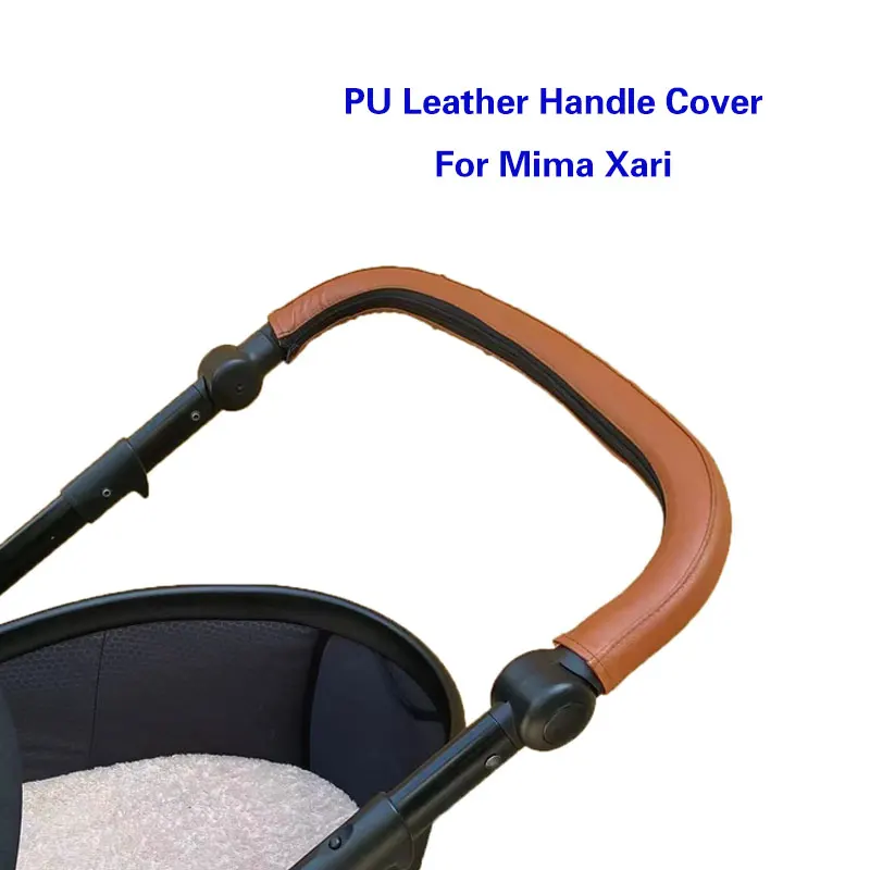 

Baby Stroller PU Leather Handle Covers For Mima Xari Pram Bar Sleeve Case Protective Armrest Cover Stroller Accessories