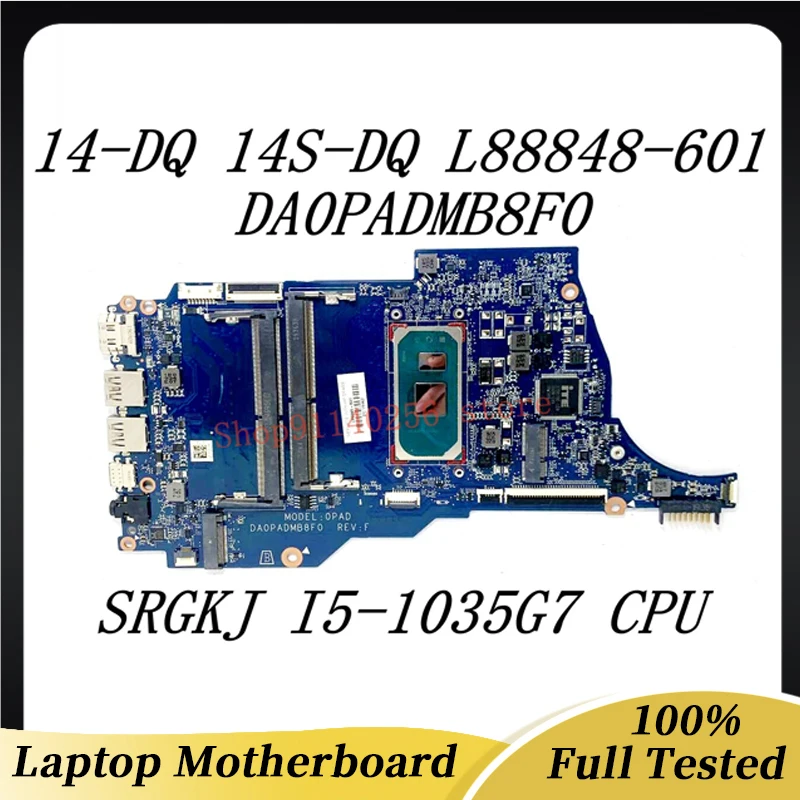 Материнская плата для ноутбука HP 14-DQ 14S-DQ, системная плата для ноутбука DA0PADMB8F0 SRGKJ I5-1035G 7, 100% протестирована, нормально
Материнская плата для ноутбука HP 14-DQ 14S-DQ, системная плата для ноутбука DA0PADMB8F0 SRGKJ I5-1035G 7, 100% протестирована, нормально