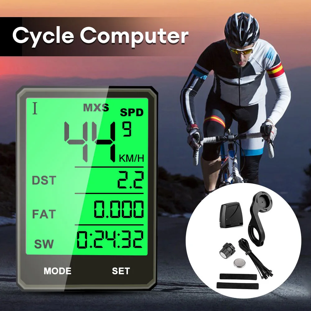 

Bicycle Computer Wireless Wired Waterproof MTB Bike Cycling Digital Odometer Speedometer Stopwatch with Backlight Bike Accessory