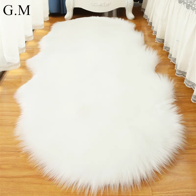 

Faux Sheepskin Fur Series Rugs for Living Room Deluxe Ultra Soft Fluffy Area Rug Plush Bedside Mat Indoor Shaggy Floor Mat Decor