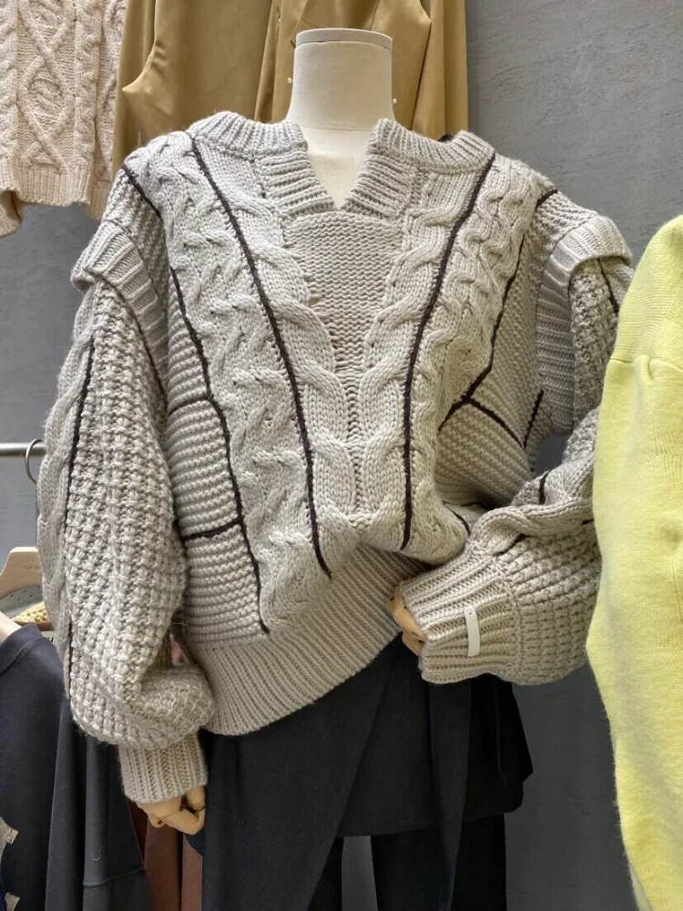 Knitted Women Sweater Pullovers Winter New 2022 O-Neck Long-Sleeved Loose Thicken Warm Female Pulls Outwear Tops
Knitted Women Sweater Pullovers Winter New 2022 O-Neck Long-Sleeved Loose Thicken Warm Female Pulls Outwear Tops
