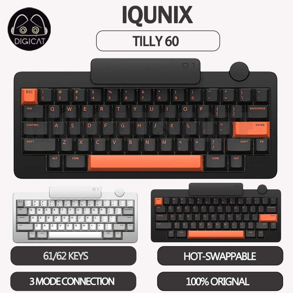 

IQUNIX Tilly60 Super Series Gamer Mechanical Keyboard 3Mode USB/2.4G/Bluetooth Wireless Keyboard Customized Gaming Keyboard Gift