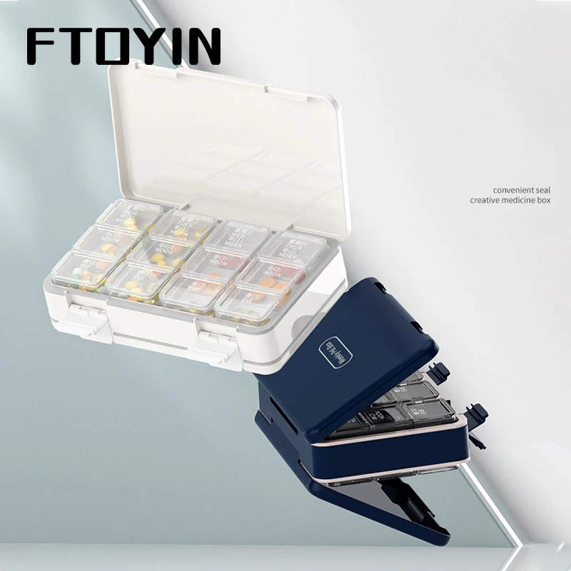 Дорожный контейнер для таблеток FTOYIN, контейнер для хранения с двойной герметичностью, независимая сетка для ежедневных таблеток
Дорожный контейнер для таблеток FTOYIN, контейнер для хранения с двойной герметичностью, независимая сетка для ежедневных таблеток