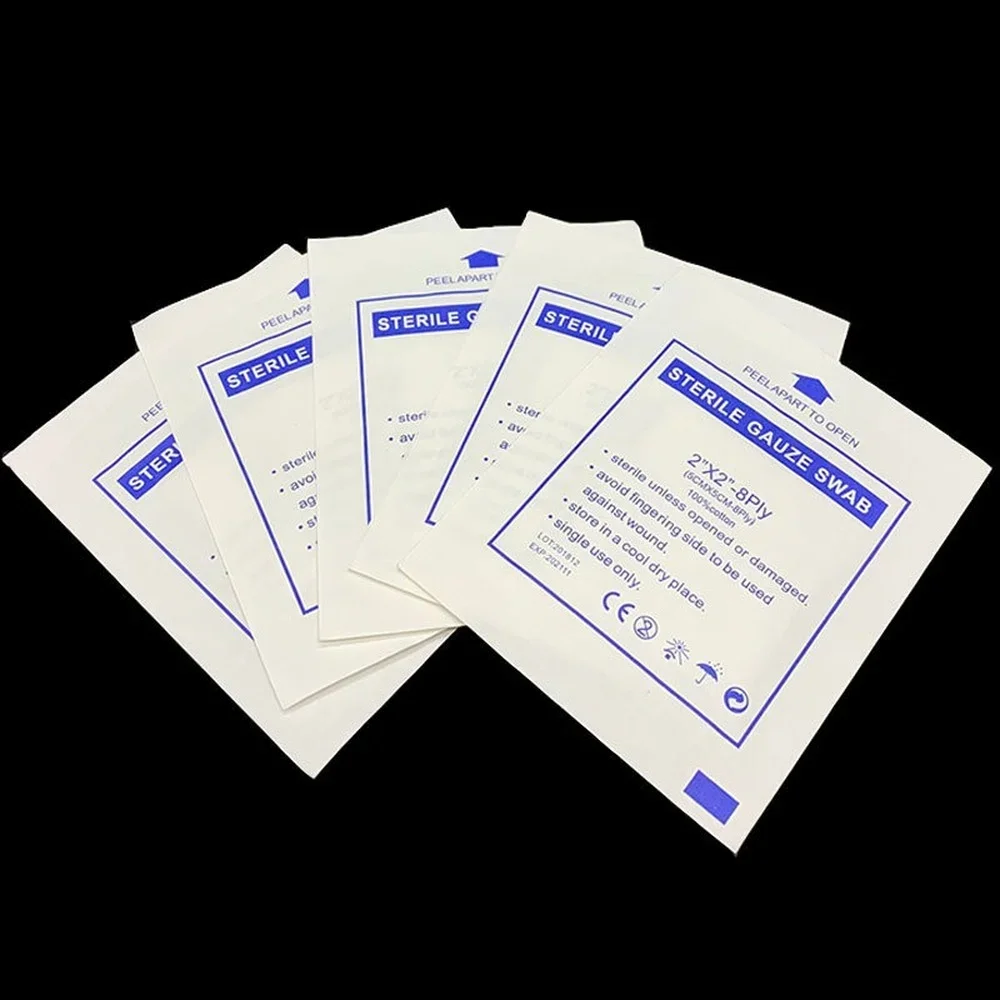 

10Pcs/lot 5x5cm 8 Layers First Aid High-quality Individually Wrapped Gauze First Aid Kit Wound Dressing Survival Kit
