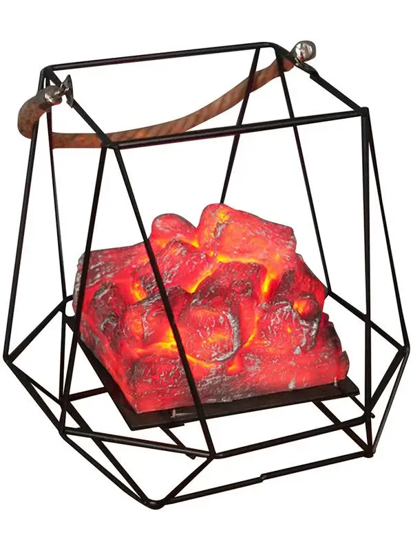 

European Style Imitation Charcoal Flame Lamp LED Stimulated Charcoal Light Portable Risk-free Household Decorative Lamp