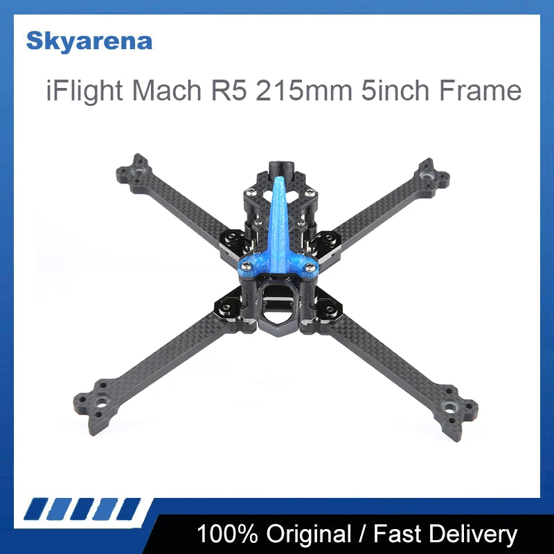 

iFlight Mach R5 215mm 5inch FPV Racing Frame Kit with 6mm arm compatible with XING2 2506 1850KV motor for FPV