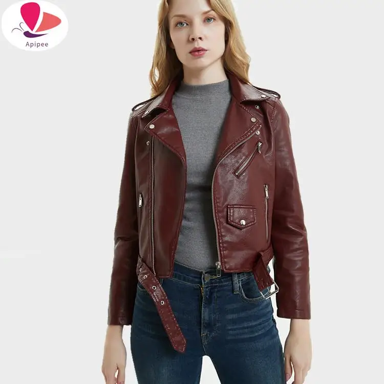 2024 New Fashion Women Smooth Motorcycle Faux Leather Jackets Ladies Long Sleeve Autumn Winter Biker Streetwear Black Short Coat
2024 New Fashion Women Smooth Motorcycle Faux Leather Jackets Ladies Long Sleeve Autumn Winter Biker Streetwear Black Short Coat