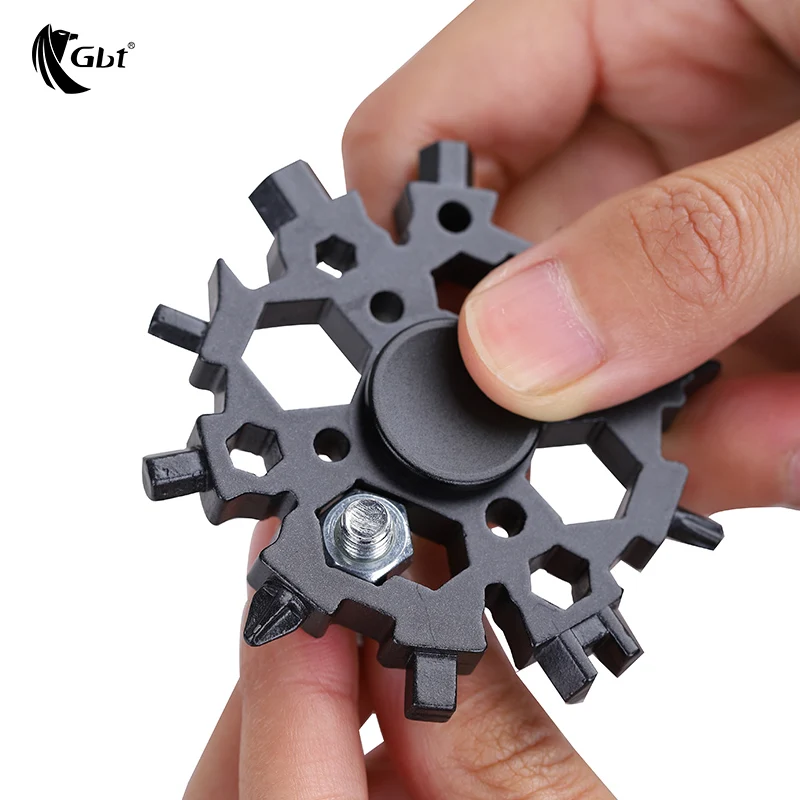 

23 in 1 Multi functional Outdoor Pentagonal Snowflake Wrench, Hexagonal and Octagonal Wrench, Portable Tool Card Screwdriver