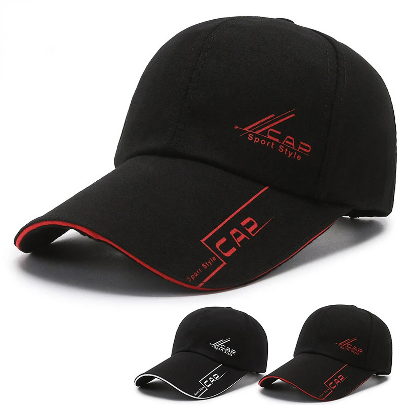 

4.13 Inches Long Brim Baseball Cap Sun Hat Outdoor Visors Unisex Sports Hat Adjustable Dad Hat with Sandwich Brim