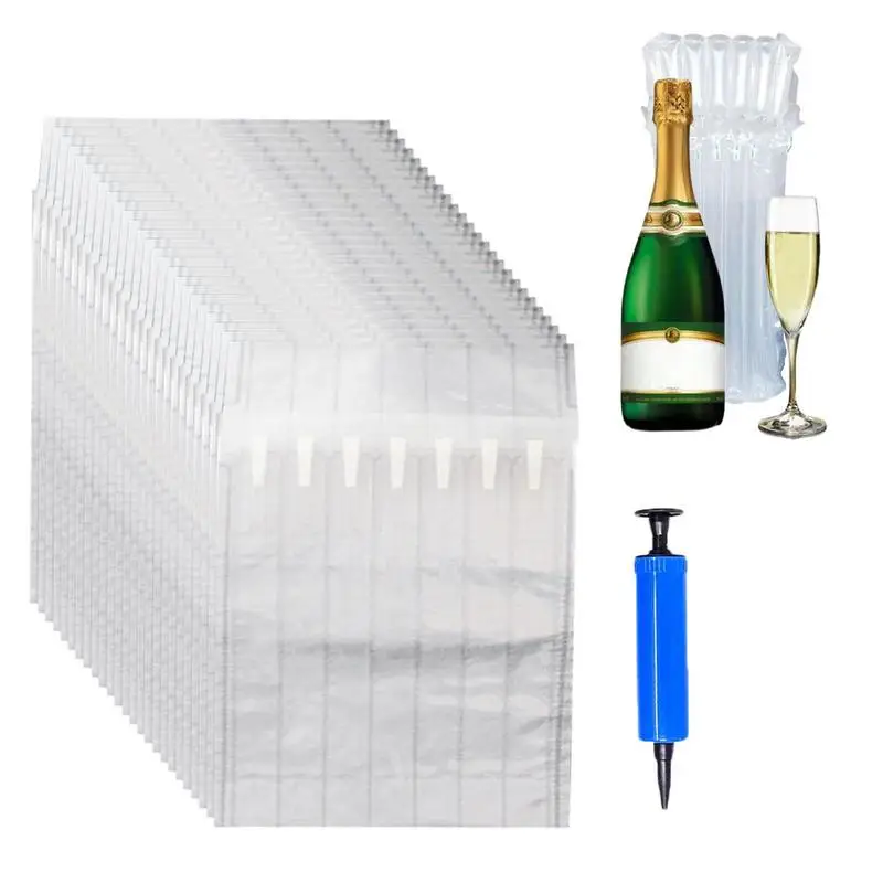 25Pcs Inflatable Wine Bottle Protector Bag With Free Pump Bottles Cushioning Wrap Used To Pack Glass Whiskey Liquor Wine Alcohol
25Pcs Inflatable Wine Bottle Protector Bag With Free Pump Bottles Cushioning Wrap Used To Pack Glass Whiskey Liquor Wine Alcohol