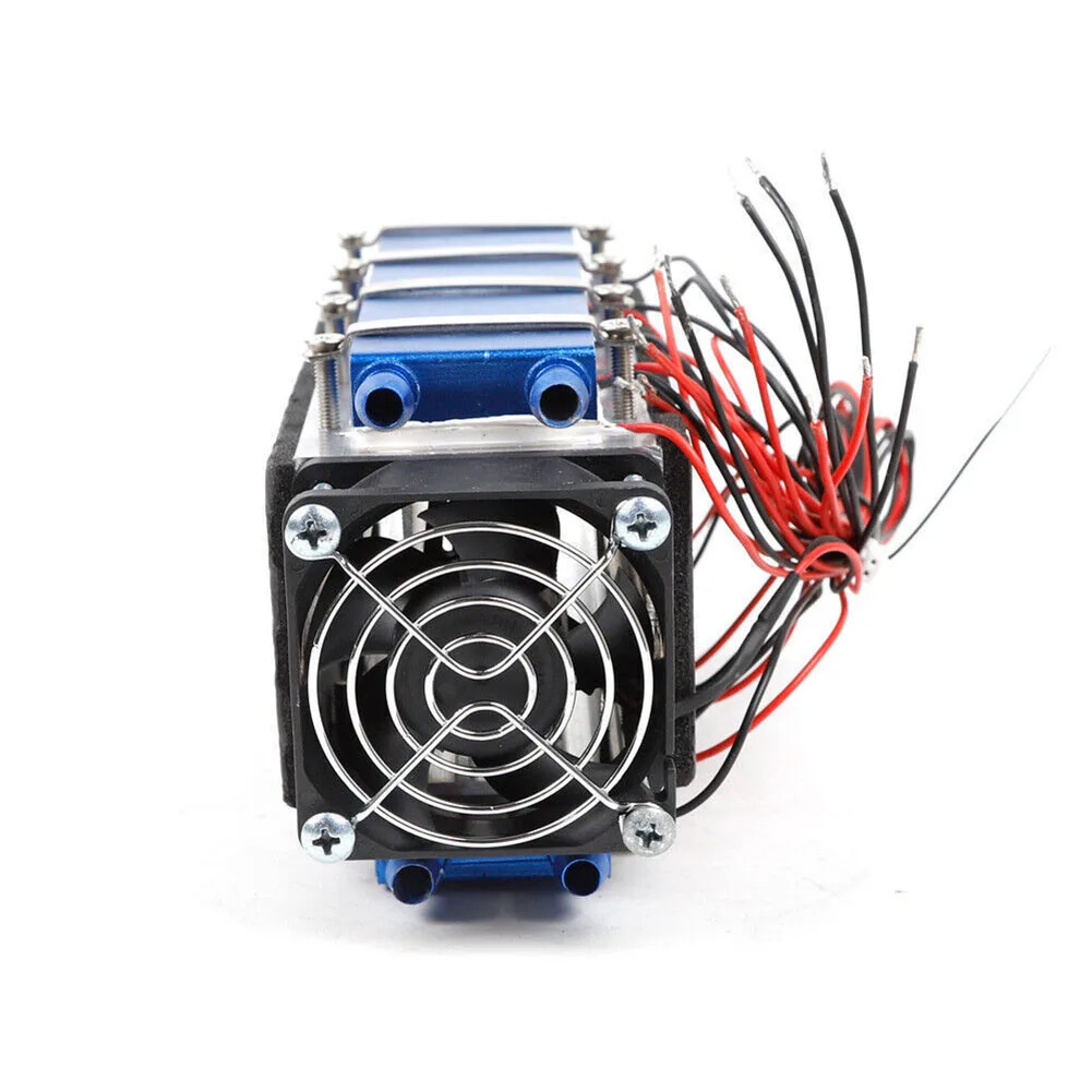 

DIY Peltier Cooler Air Conditioner 10 Buckles 12V 50A 576W 5m Water Pipe Cooling Fan Easy To Install Low Noise