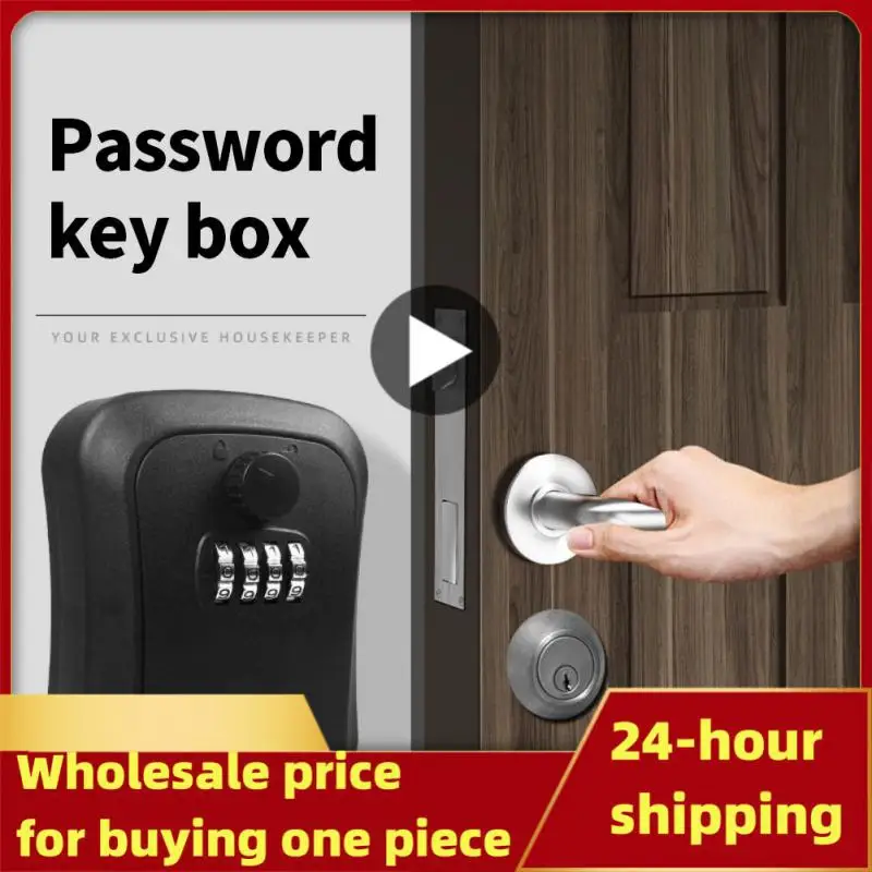 

Weatherproof Wall-mounted Key Safe Password Key Box Key Lock Box No4 Combination Key Storage Lock Box Indoor and Outdoor