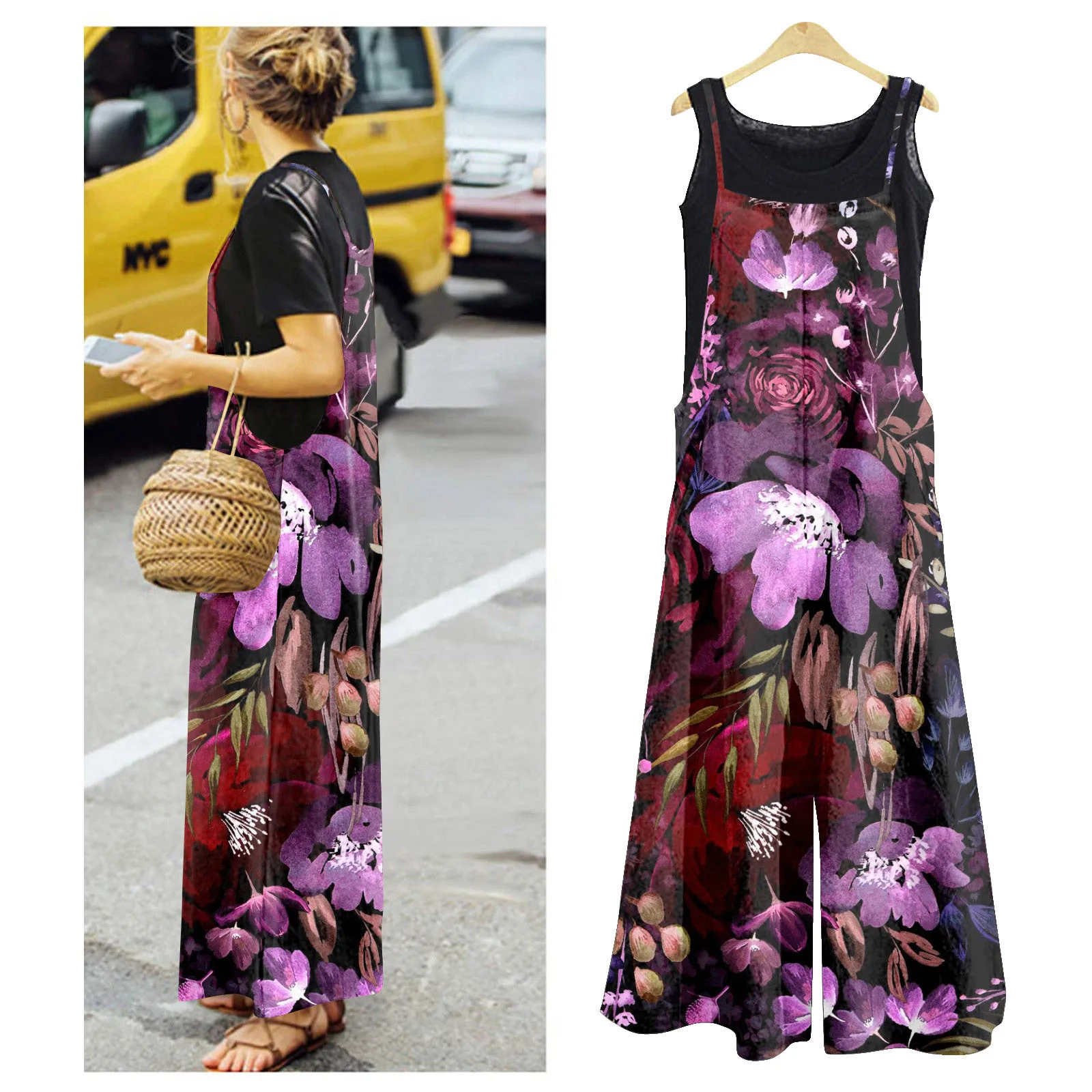 Womens Summer Printed Trousers High Waist Temperament Commuting Jumpsuit Straight Type Wide Leg Pants
Womens Summer Printed Trousers High Waist Temperament Commuting Jumpsuit Straight Type Wide Leg Pants