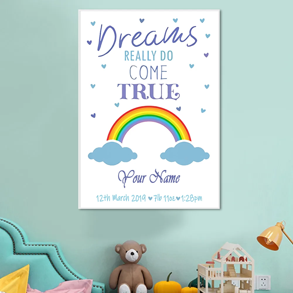 Rainbow Love Canvas Poster Custom Newborn Information Personalised Wall Art Canvas Painting Print Baby Gift Kids Room Home Decor
Rainbow Love Canvas Poster Custom Newborn Information Personalised Wall Art Canvas Painting Print Baby Gift Kids Room Home Decor