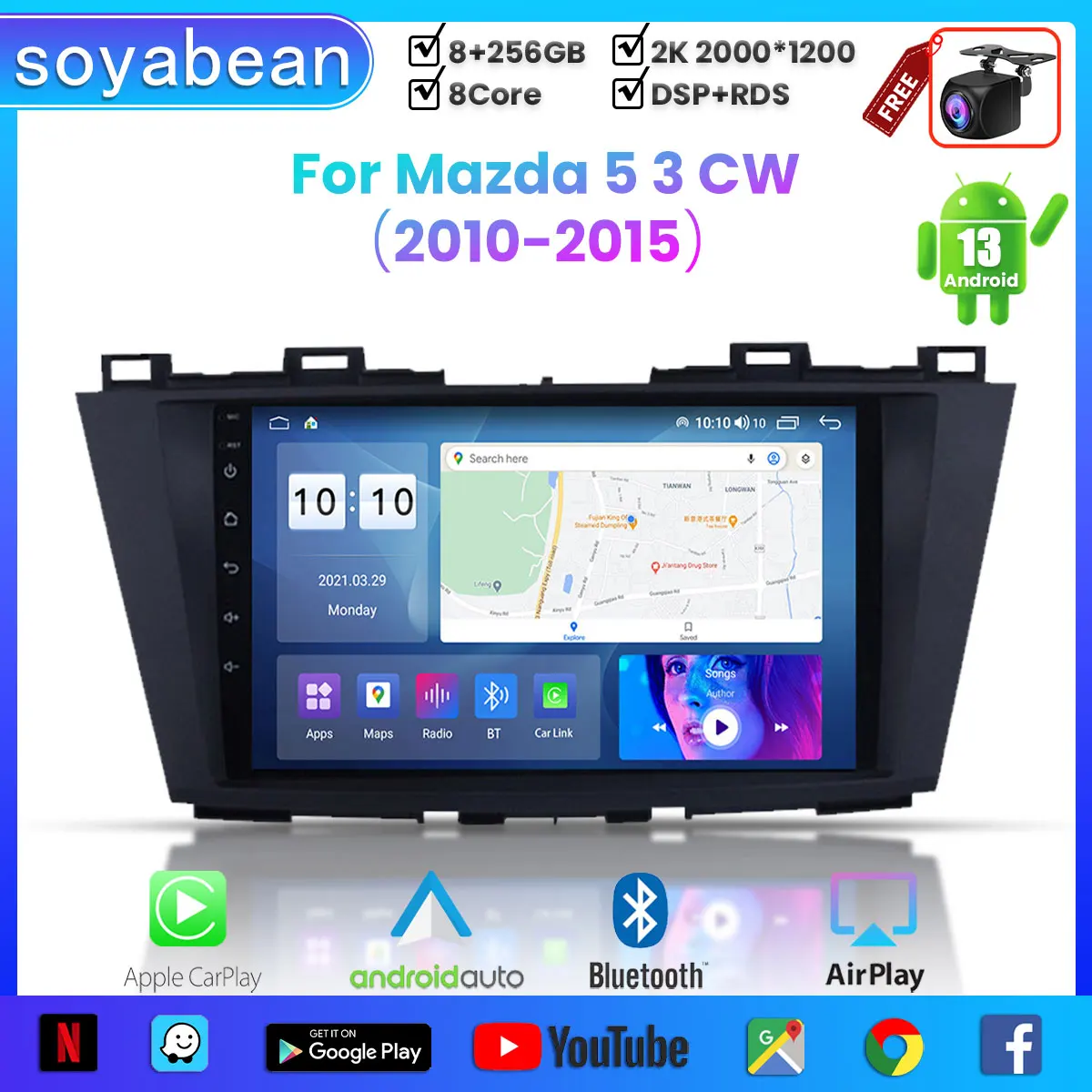 Android 13 Car Radio for Mazda Mazda 5 3 CW 2010-2015,9inch 2K Multimedia Player with 4G Car Carplay & 2Din GPS
Android 13 Car Radio for Mazda Mazda 5 3 CW 2010-2015,9inch 2K Multimedia Player with 4G Car Carplay & 2Din GPS
