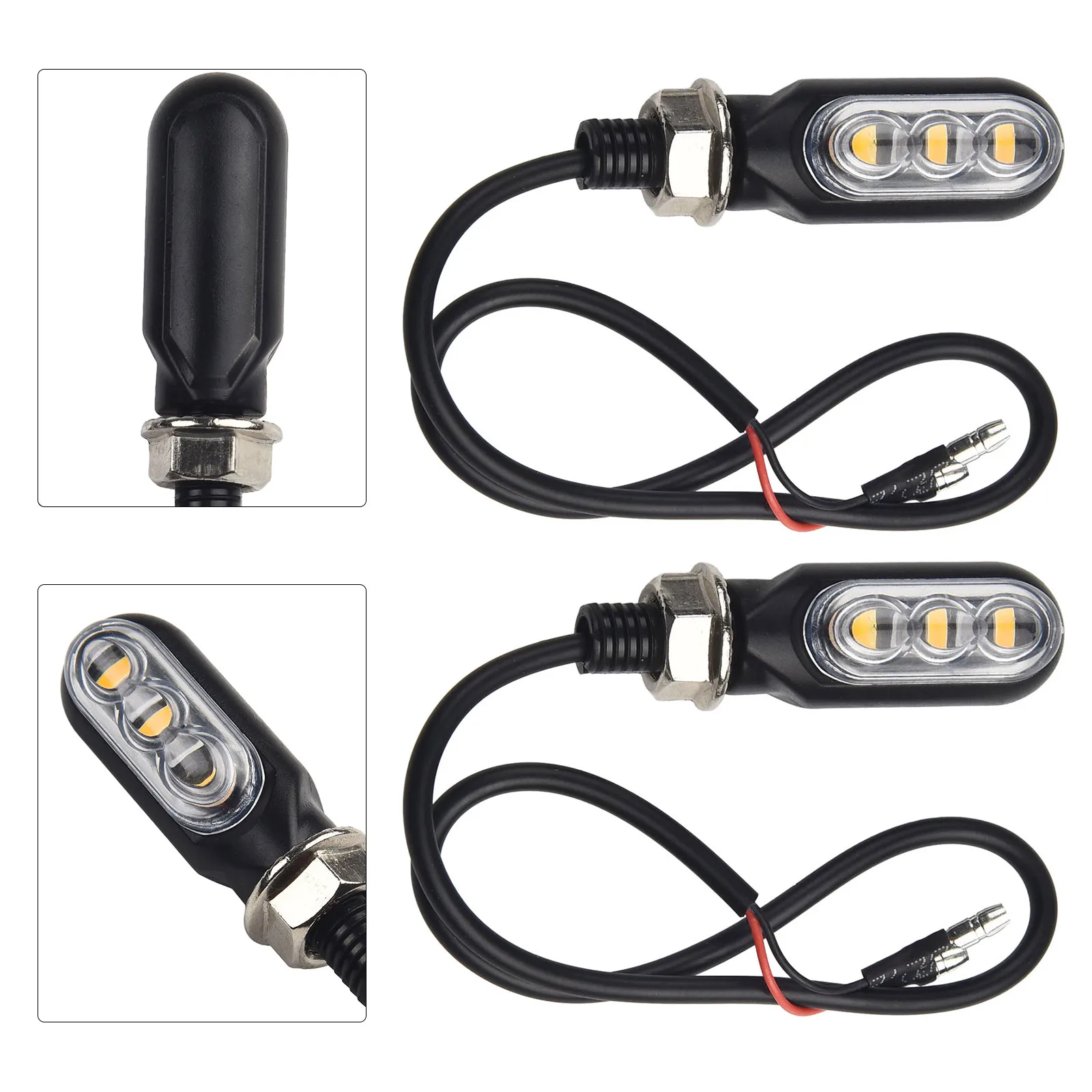 Indicators for Bikes Motorcycle LED Turn Signals Flowing Amber Light Universal Fitment Made from ABS Plastic and PC Lens
Indicators for Bikes Motorcycle LED Turn Signals Flowing Amber Light Universal Fitment Made from ABS Plastic and PC Lens