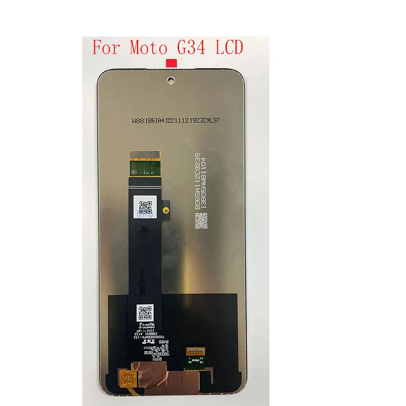 

ЖК-дисплей 6,5 ''для Motorola Moto G34, сенсорная панель с рамкой, дигитайзер в сборе, замена экрана для Moto G34 LC, оригинал
