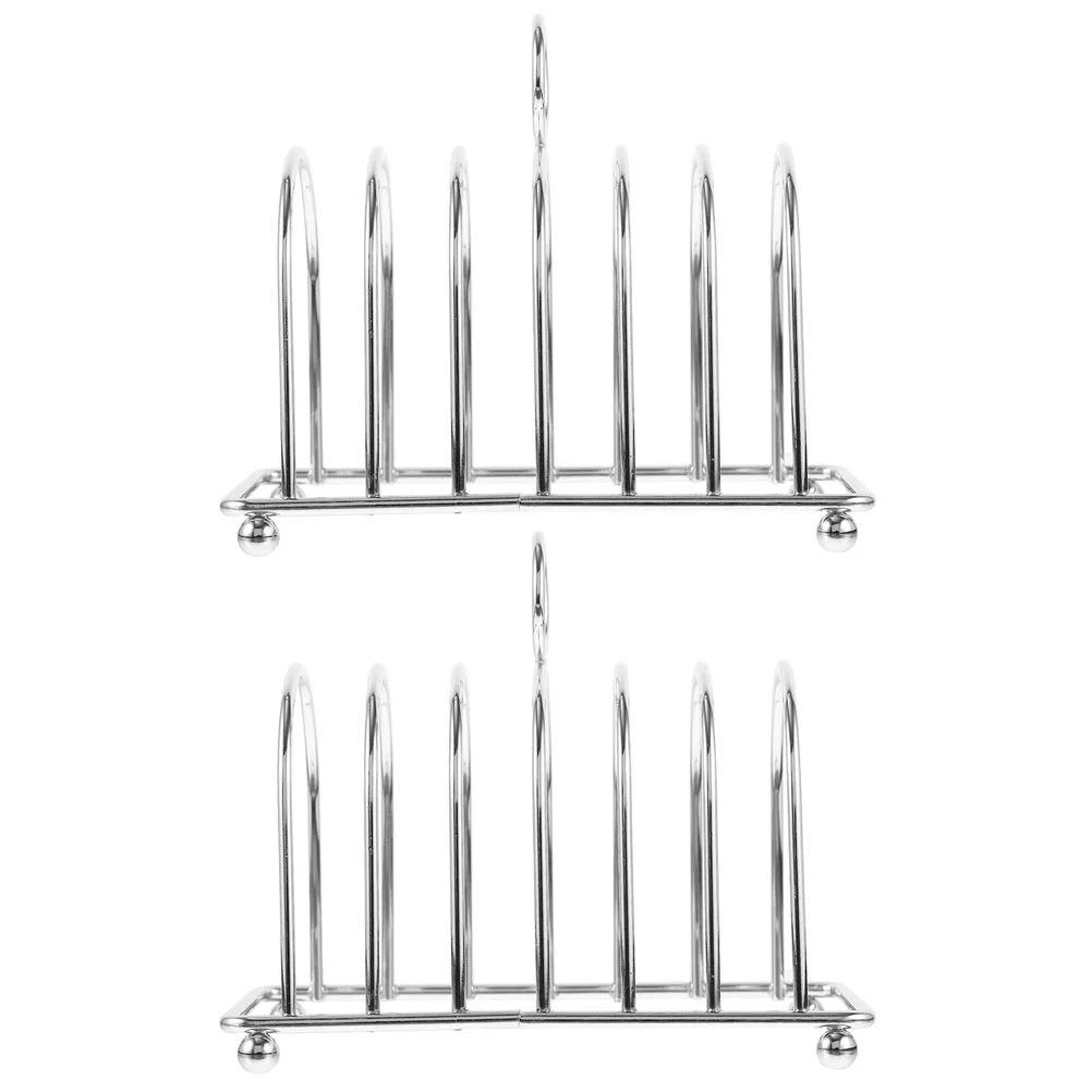 2 Pcs Stainless Steel Toast Rack Tabletop Stand Kitchen Accessory Holder Desktop Metal Daily Use Bread Non Stick Countertop
2 Pcs Stainless Steel Toast Rack Tabletop Stand Kitchen Accessory Holder Desktop Metal Daily Use Bread Non Stick Countertop