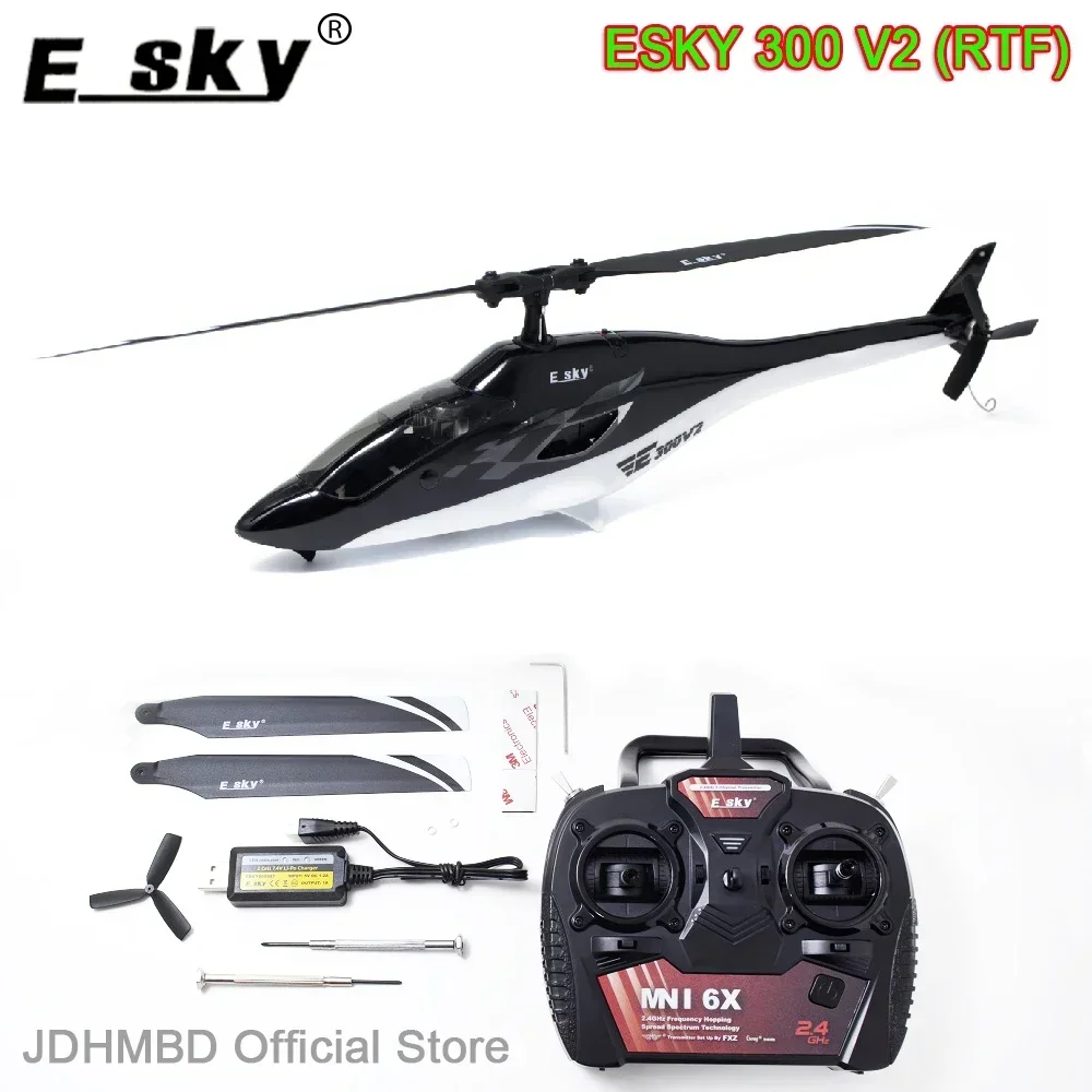 

Esky 300 V2 Mini 6CH 2.4Ghz FXZ 6 DOF Axis Flybarless RC Helicopter RTF For Children Outdoor Toy