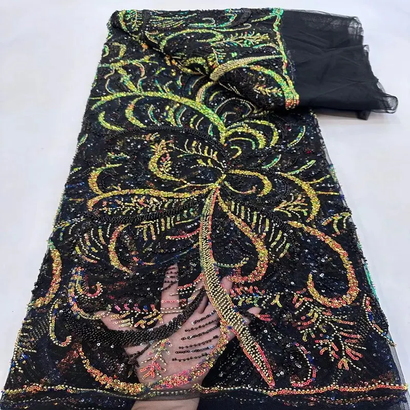 Nigerian French Sequins Tulle Lace Fabric 2023 Luxury Embroidered African Handmade Beaded Net Mesh Lace Fabric TS2373
Nigerian French Sequins Tulle Lace Fabric 2023 Luxury Embroidered African Handmade Beaded Net Mesh Lace Fabric TS2373