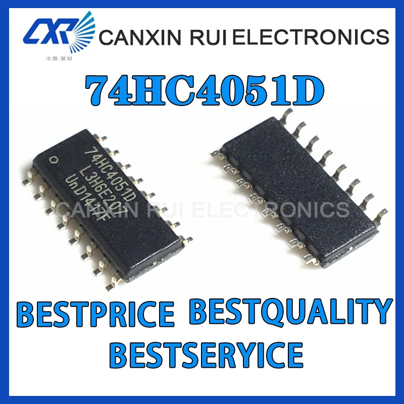 Original genuine 74HC4051D, 653 SOIC-16 8-channel analog multiplexer resolver chip
Original genuine 74HC4051D, 653 SOIC-16 8-channel analog multiplexer resolver chip