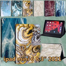 Case for IPad Mini 6 A2567 A2568 A2569 Case Funda Apple IPad Mini 6 2021 8.3" Leather Marble Pattern Ultra Thin Protective Cover
Case for IPad Mini 6 A2567 A2568 A2569 Case Funda Apple IPad Mini 6 2021 8.3" Leather Marble Pattern Ultra Thin Protective Cover