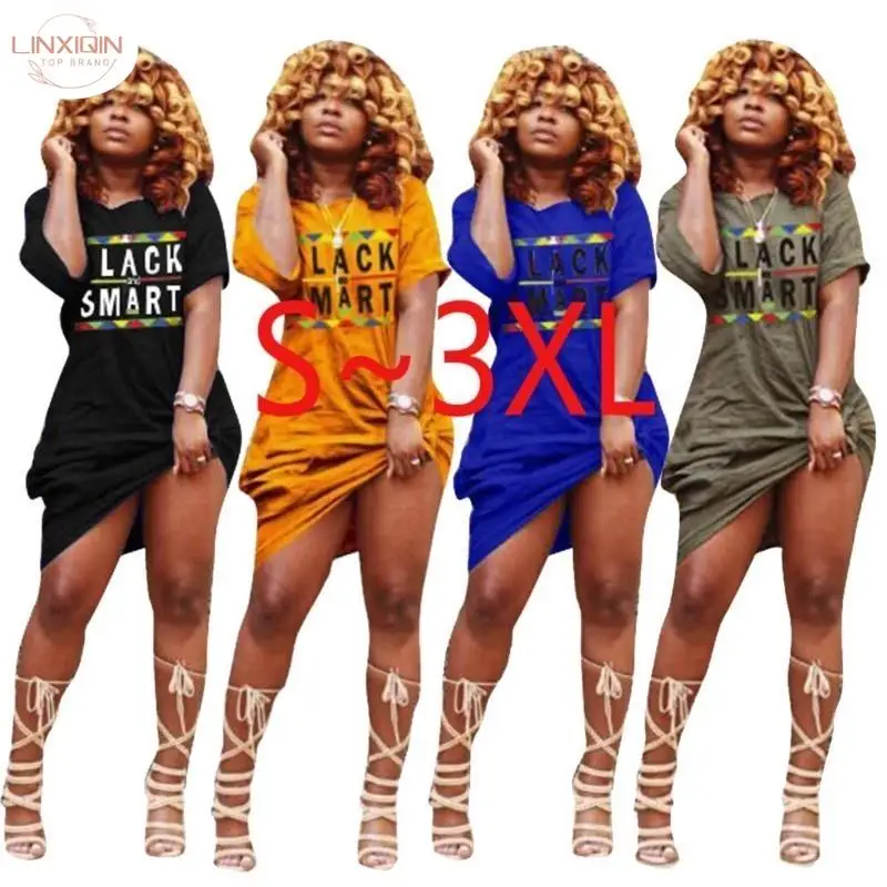 T Shirt Dress Short Sleeve Bodycon Asymmetrical Letter Printed Mini Dress Sexy High Waist S-3xl Jurken Vestidos
T Shirt Dress Short Sleeve Bodycon Asymmetrical Letter Printed Mini Dress Sexy High Waist S-3xl Jurken Vestidos