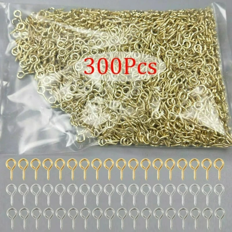 

New Small Tiny Mini Eye Pins Eyepins Hooks Eyelets Screw Threaded Gold Silver Color Clasps Hooks Jewelry Findings for Making DIY