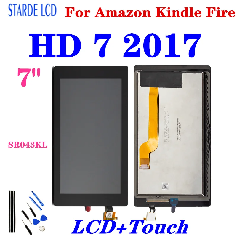 

7" For Amazon Kindle Fire 7th Gen HD7 2017 HD 7 SR043KL LCD Display Touch Screen Digitizer Assembly For Amazon HD 7 2017 LCD