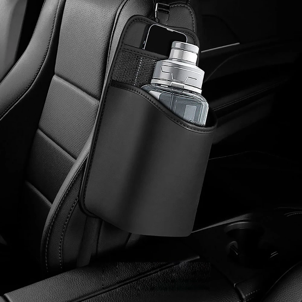 

Car Water Bottle Holder Bag Hanging Multi-Functional Mini Seat Side Organizer With Mesh Pocket Storage For Cars SUVs Trucks