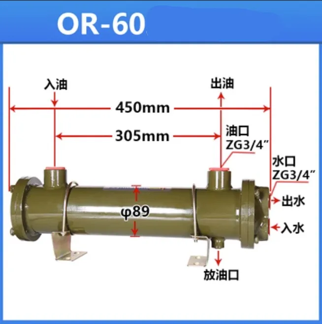 

Hydraulic system water cooler OR-60 radiator tubular hydraulic oil circulation cooler