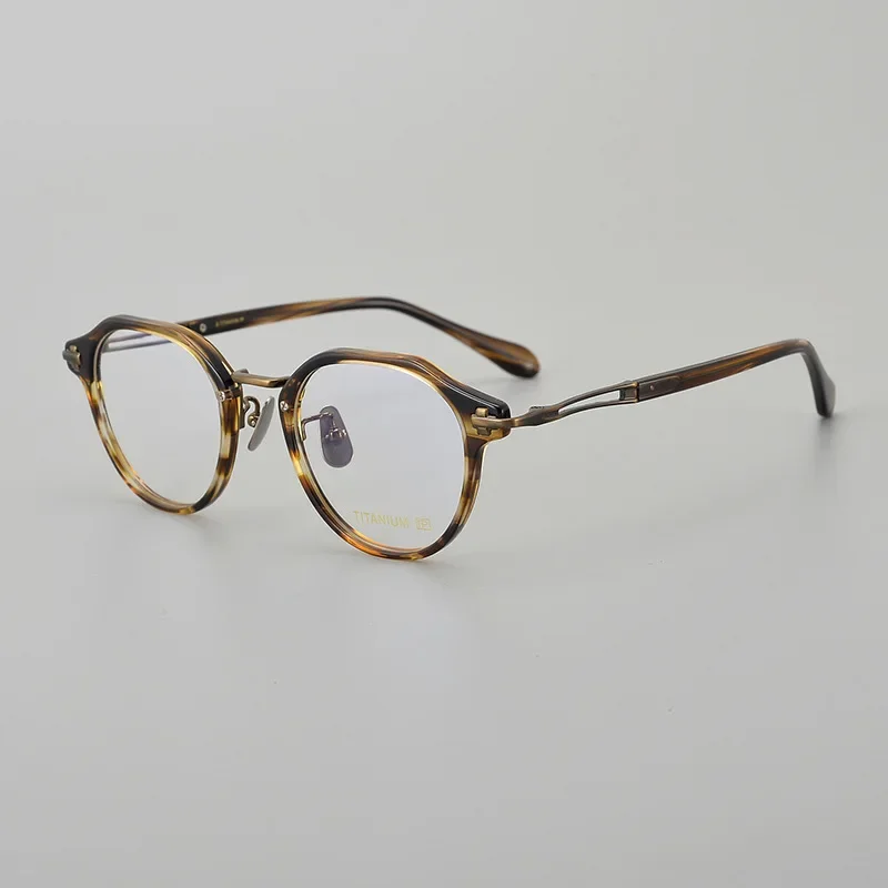 

WYT Japanese designer of the same VOID pure titanium sheet oval men and women height number myopia glasses frame can be matched