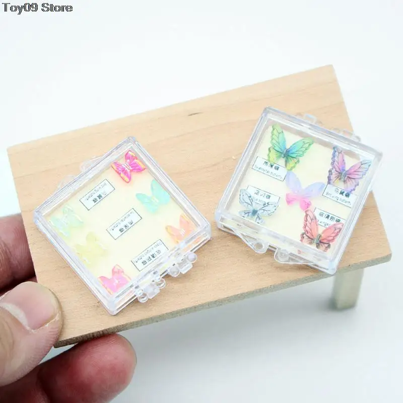 

1/12 Dollhouse Simulated Butterfly Specimen Box Dollhouse Miniature Home Decoration Dolls House Accessories For Children Toys