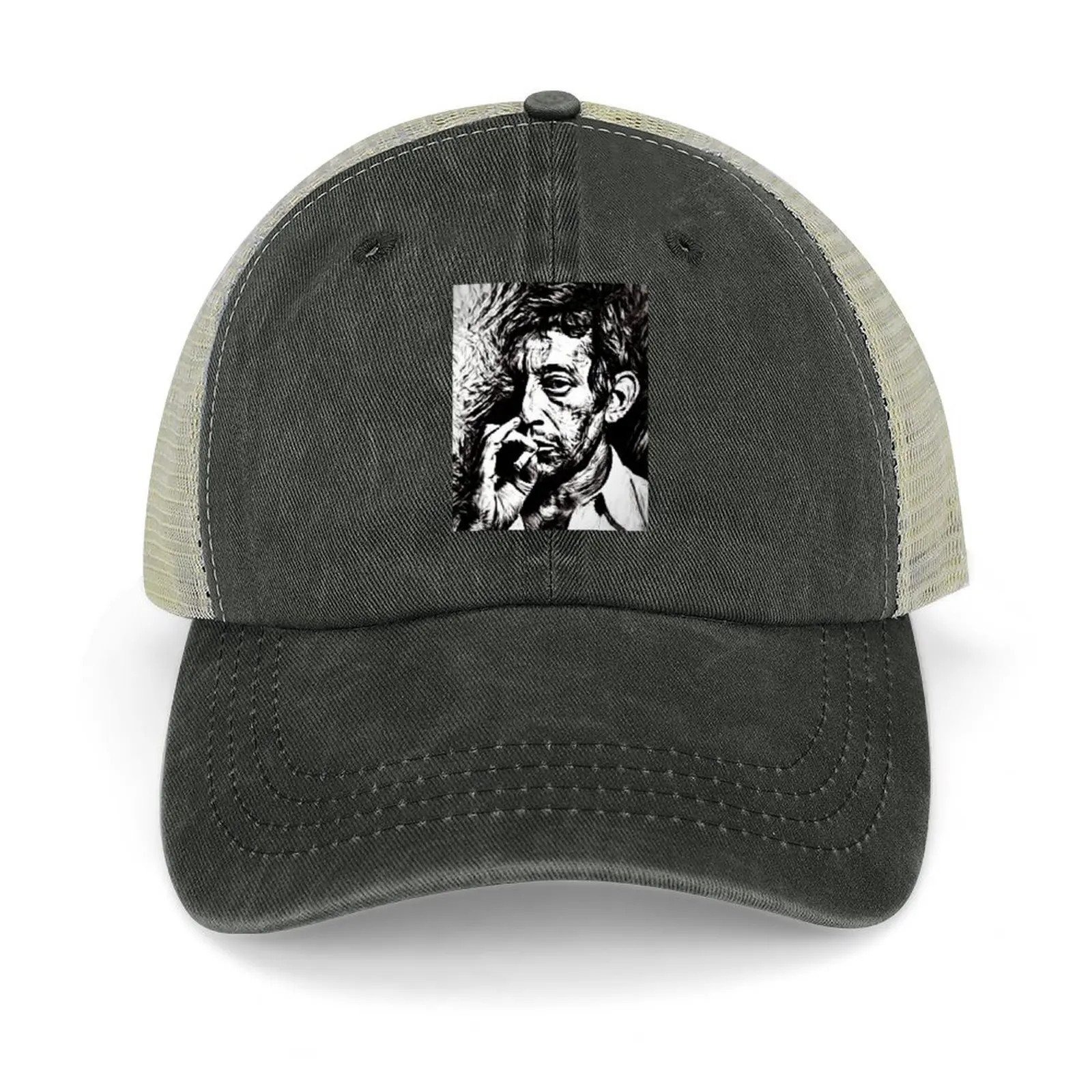 

Serge Gainsbourg Noirs Ne Dessin Blanc graphique Cowboy Hat Rave Gentleman Hat Mens Women's