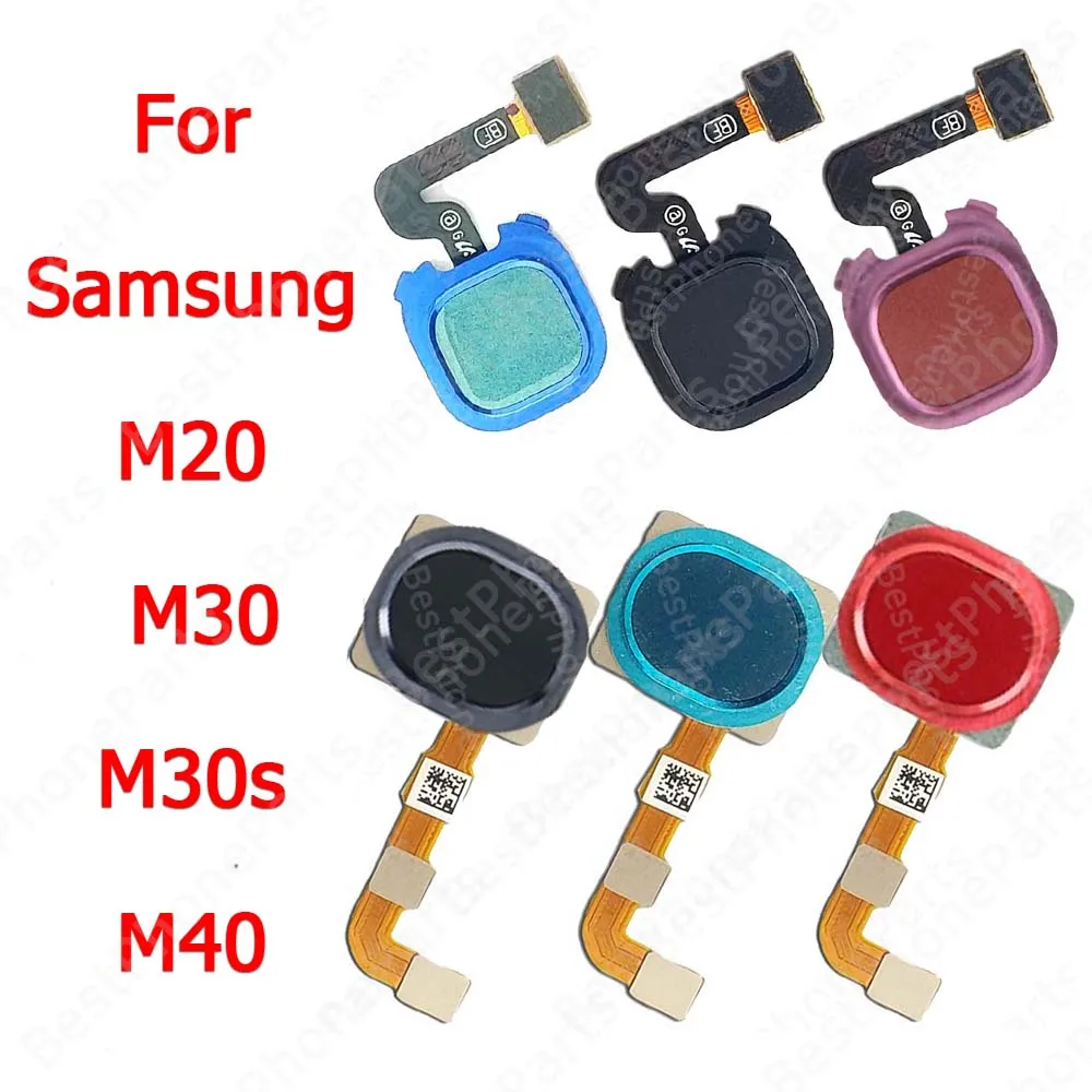 

Сканер отпечатков пальцев, гибкий кабель, кнопка домой, сенсорное меню для Samsung Galaxy M20 M30 M30s M40, сканер отпечатков пальцев, запасные части