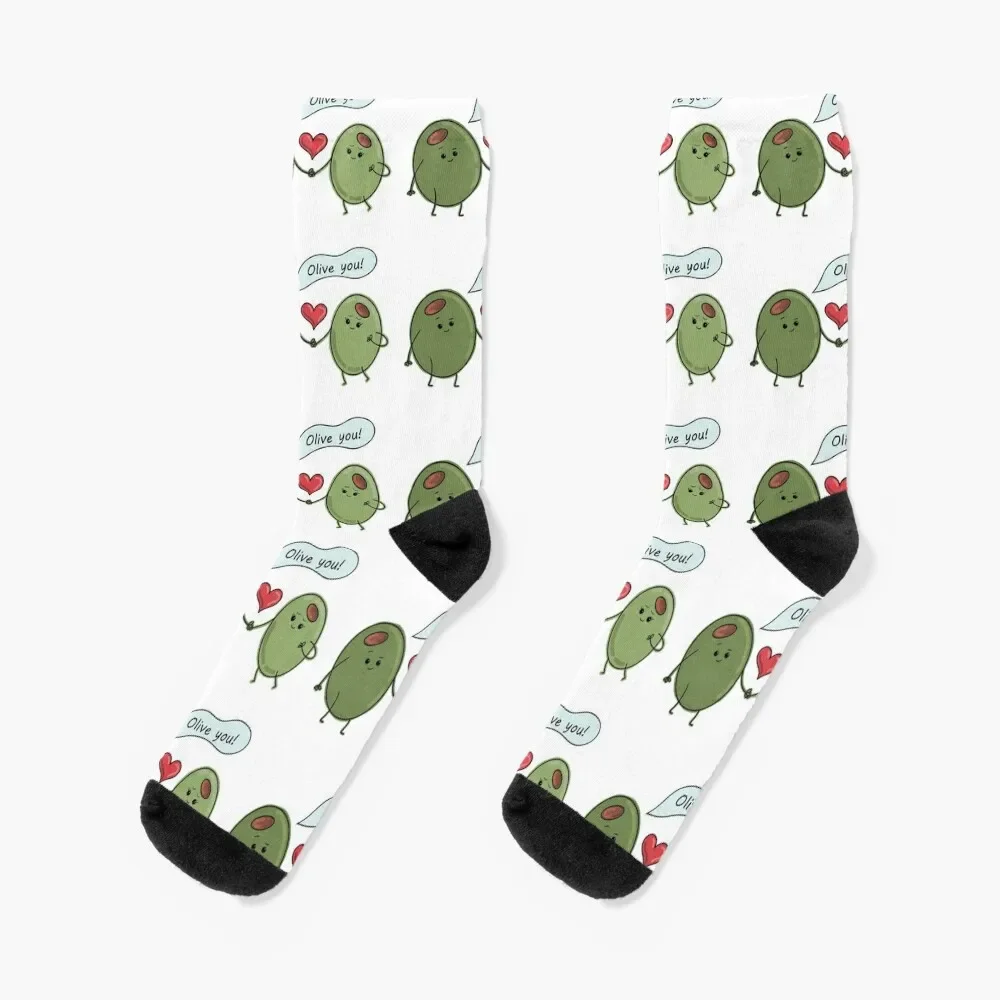 

Olive you! Socks hip hop kawaii FASHION Men's Socks Luxury Women's