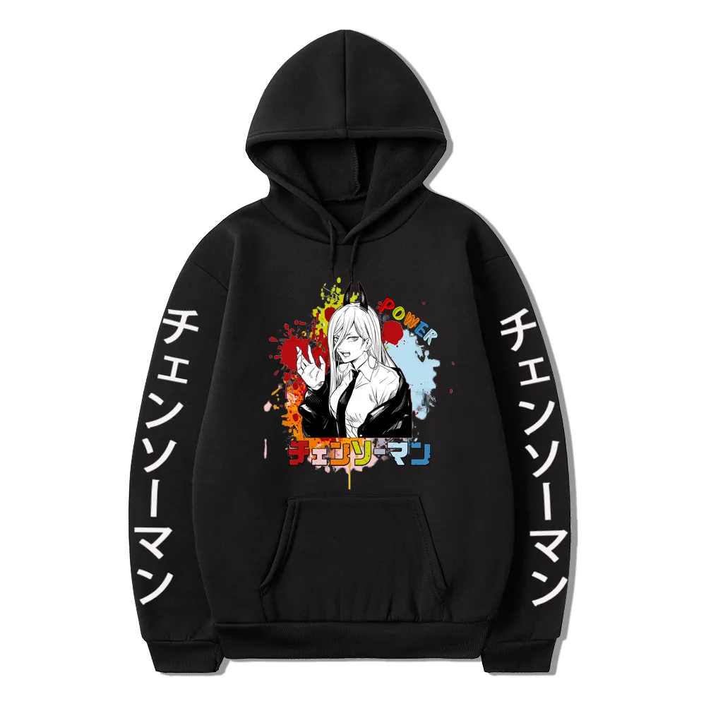 

New Hot Anime Chainsaw Man Power Hoodie Men/Women Casual Fashion Sweatshirts Unisex Streetwear Harajuku Clothes Oversize Tee Top