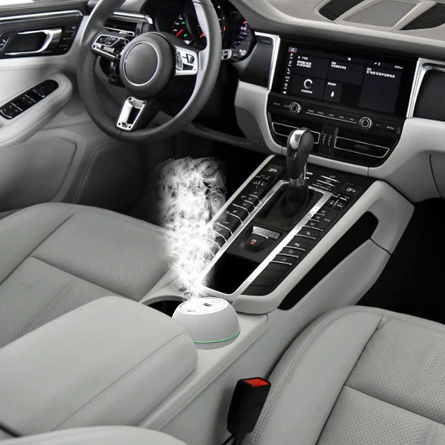 Mini humidificateur d'air pour voiture, diffuseur d'arômes, diffuseur d'huiles essentielles USB, supporter ficateur de voiture, brumisateur d'anions aromatiques avec lampe LED, 200ml, nouveau 2